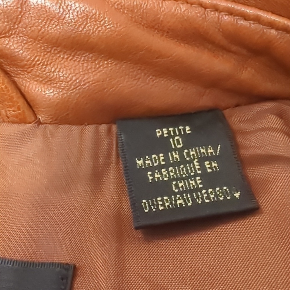 Dana Buchman Leather Jacket Size 10 Petite - Picture 7 of 10